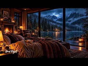 Rainy Mountain Cabin at Night 🌧️ Cozy Rain Sounds for Deep Sleep | 10 Hours
