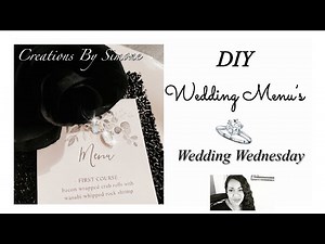 DIY WEDDING DINNER GLAM💍 MENUS (Wedding Wednesday) #WEDDINGDECOR #WEDDINGMENUS