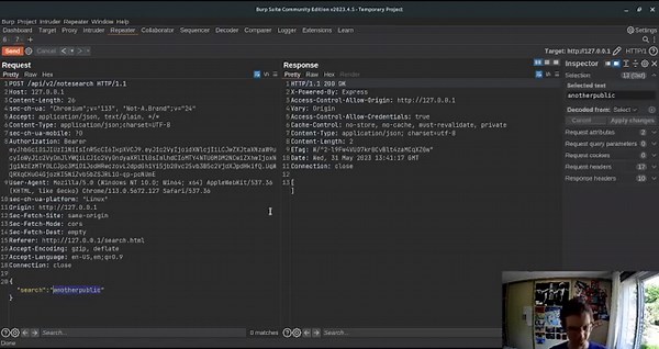 06. NoSQL (MongoDB) Injection / Hacking DVWS with Burp Suite