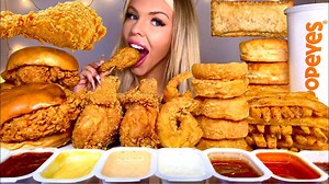 561K views · 7.5K reactions | ASMR POPEYES CHICKEN SANDWICH,...