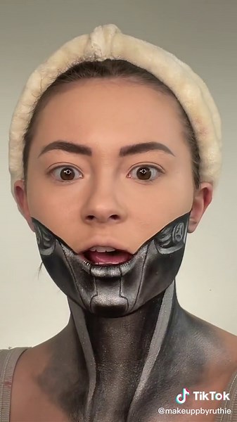 Futuristic Robot Makeup Transformation