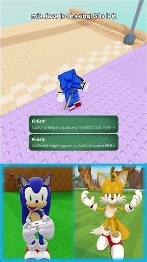 🦔 Sonic Plays Roblox Run From 67 Obby