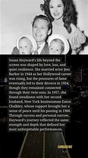 “Susan Hayward — Love, Loss, and the Quiet Strength Behind the Hollywood Legend”