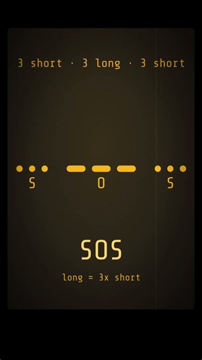 How do you send SOS with a flashlight? #morsecode