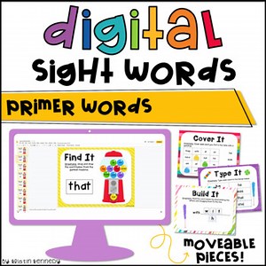 Digital Sight Word Practice: Primer (Distance Learning)