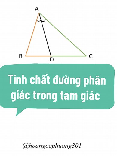 Tính Chất Đường Phân Giác Trong Tam Giác