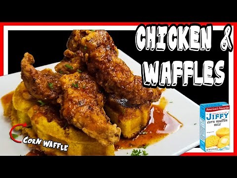 How To Make Jiffy Chicken & Waffles - Cornbread HACK!