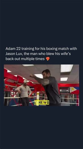 City Boys - Powered by Hoodville on Instagram: "Adam 22 is now in full grind mode, posting clips from the boxing gym as he prepares for his upcoming match against Jason Luv. The situation has the internet locked in because Jason is the same man who previously had consensual relations with Adams wife Lena The Plug. What could have stayed private business is now turning into a public spectacle fueled by cameras, comments, and nonstop memes. Fans are calling it one of the strangest build ups in inf