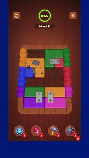 Wood Block Jam - Level 51 Solution (Fast & Easy)