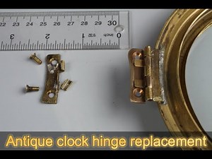Antique clock hinge repair