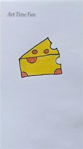 Cheese Drawing in 30 Seconds 🧀 | Satisfying Sketch #Shorts #youtube #viral
