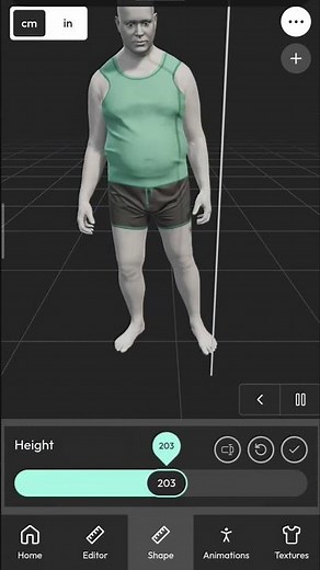 Enter your height & weight See yourself in 3D😮Short#3D#3DBody#BodyVisualizer#HeightAndWeight#3DModel