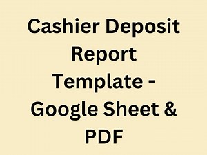 Customizable Cashier Deposit Report Template - Google Sheet & PDF - Etsy Canada