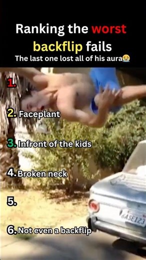 Ranking the worst backflip fails. The last one will shock you😲