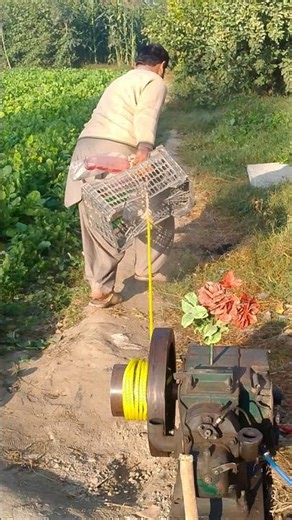 Diesel Engine reverse power starting with rope