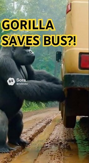 Gorilla SAVES Safari Bus?! 😱🦍 | Unreal Jungle Moment Caught on Camera!