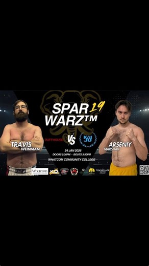 Legendary Fight Promotion on Instagram: "SPARWARZ JANUARY 24 📍 Whatcom Community College | Bellingham, WA The PNW’s toughest fighters step into the Big Gold Ring for a night of pure chaos. Muay Thai • Boxing • Kickboxing 🥘 Fresh food by @comfortfoodds 🍺 21+ Beer Garden 🎶 Live sounds by @boogiebahe All ages | Kids under 5 free 🎓 Students save $10 at the door Doors: 2:30 PM Fights: 3:30 PM 🎫 Tickets: https://www.legendaryfightpromotion.org/tickets 📺 Livestream: https://www.legendaryfightpro