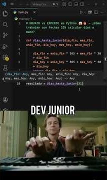 NOVATO vs EXPERTO en Python 😱🔥 — ¿Cómo calculan fechas SIN equivocarse con los días? #python #pypシ