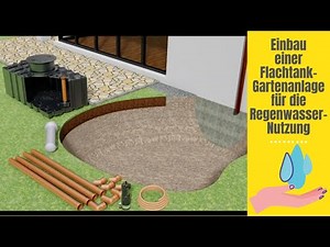 Einbau einer Flachtank-Gartenanlage für die Regenwasser-Nutzung💧💦