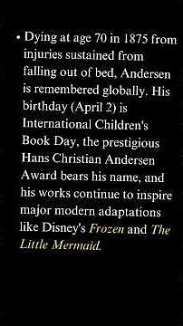 Hans Christian Andersen Life Story in Minutes