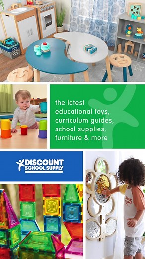 From crayons to curriculum, Discount School Supply supports every step of your teaching journey! 🌟🍎✏️ #playandlearn #kidsactivities #learnthroughplay #daycare #daycareteacher #toddler #homeschool #homeschooling #toddler #artsandcrafts