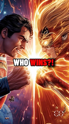 Superman vs Captain Marvel FULL POWER…Who Wins?😳 #superman #captainmarvel #comics #whatif #shorts