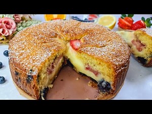 Vanilla strawberry cake recipe , tasty , easy and quick | YUMMY RECIPES