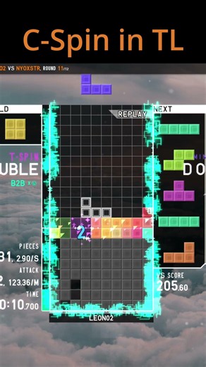 Doing a C-Spin in Tetra League #tetrio #gaming #tetris #shorts