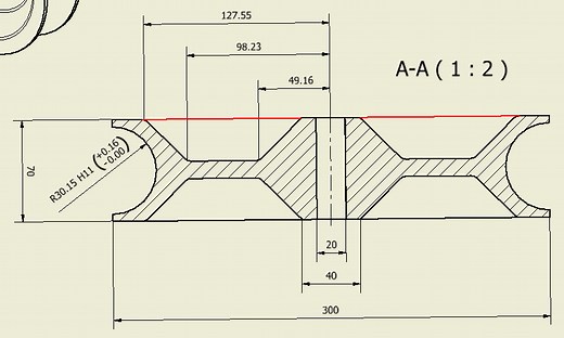 Dimensioning to chamfered corner