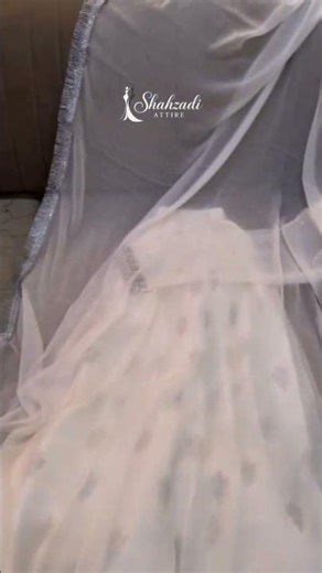 Chiffon embroidered kora dabka hands work shirt with gotta work Dupatta with block print sharara