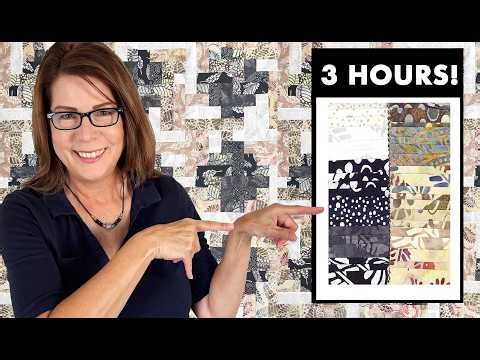From Jelly Rolls | 2.5" strips | FAST | 3 HOURS | Stashbuster | Scrapbuster Donation Quilt Tutorial