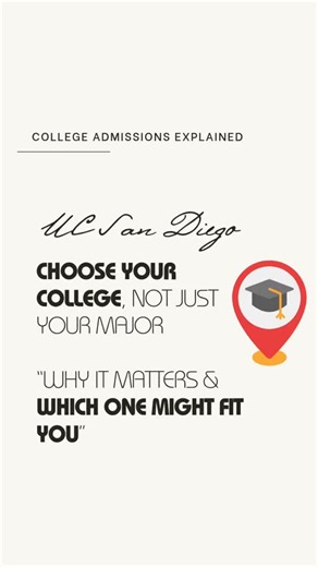 Your College Mentor On Demand | 🎓 "UC San Diego: Which College Fits You?" UCSD isn't just one big university - it's eight colleges, each with its own vibe, theme, and... | Instagram