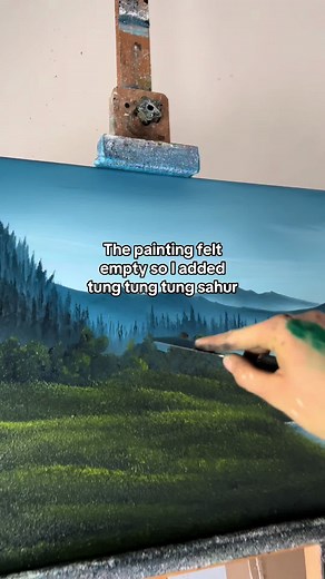 Ölmalerei: Bob Ross inspiriertes Landschaftsbild