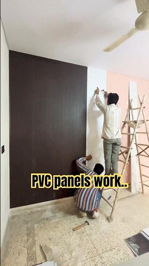 Budget-friendly wall makeover! ✨PVC panels installed in my drawing room (18ft × 9.5ft)