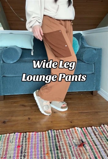 For sizing reference I’m 5’7” 160 lbs wearing a Large, comfy relaxed fit, soft breathable cotton blend and easy elastic waist. 85% cotton 15% polyester #comfypants #midsizefashion #springfashion #widelegpants #pants