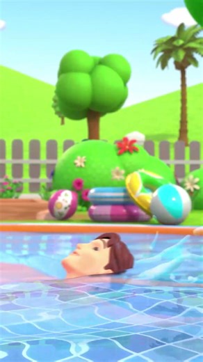 Swimming With Meeko's Family #kidssong #shorts #nurseryrhymes #meekosfamily