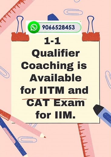 🔥IIT Madras Online Degree Coaching | 1-1 | All Subjects | One teacher One Student | #iitmadras