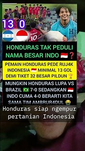 SAMA"DI PERMAK BRAZIL 🇧🇷, HONDURAS SIAP RUJ4K INDONESIA 🇮🇩❓#beritabolatimnas2025