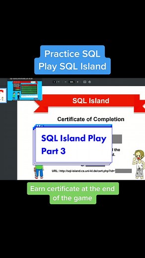 Playing SQL Island Part 3. Full video on my YT channel. #sql #datanalysis