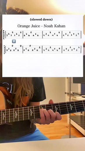 Noah Kahan Orange Juice Guitar Tutorial