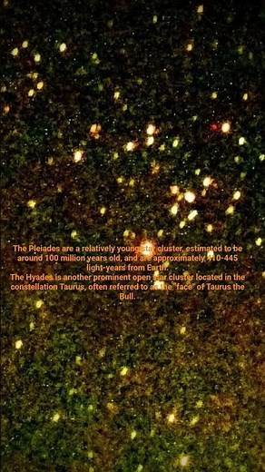 Pleiades Star Cluster (M45) and the Hyades Star Cluster