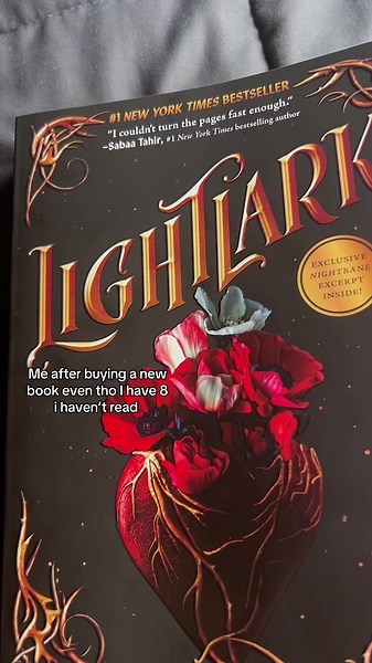 New book yall! Very excited to read Lightlark.. eventually 💕 but I am in such a reading slump so might take a bit #books #booktok #lightlark #newbook #bookhaul #reading #alexaster