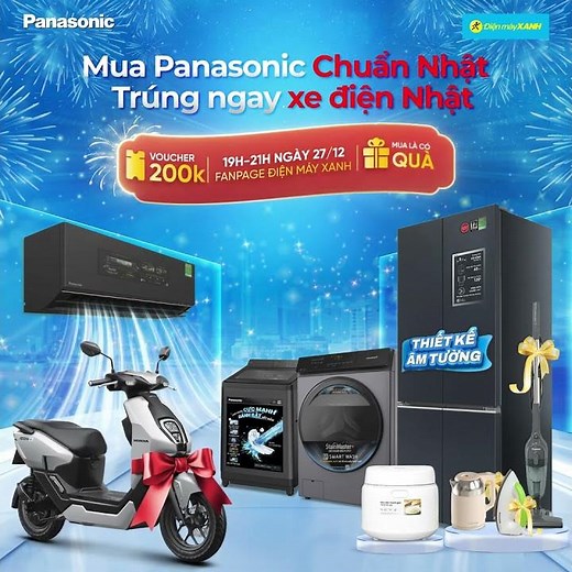 ĐÓN XEM 🇯🇵 MUA PANASONIC CHUẨN NHẬT - TRÚNG NGAY XE ĐIỆN NHẬT 🛵