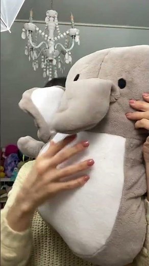 Making a giant plush elephant from a blanket #diy #plush #crafting