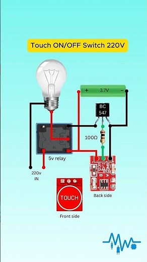 Smart Touch ON/OFF Switch Circuit | Simple DIY Electronics Project #techcreator #diyelectronics