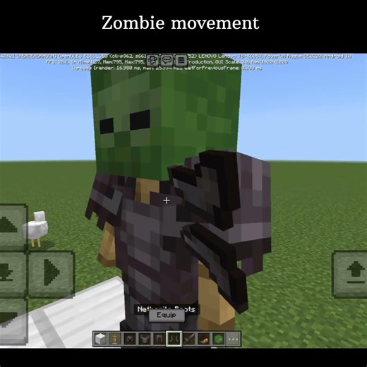 Zombie movement 😲🥶 #minecraft