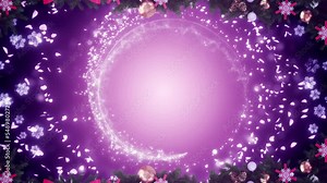 Snowflake Glow Particle Frame Loop. A snowflake glowing particle making an endless frame against a red background with space for titles, text or logos in a seamless loop. Stock Video