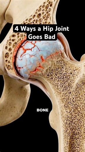 Inside a deteriorating hip joint #shorts #arthritis #3danimation