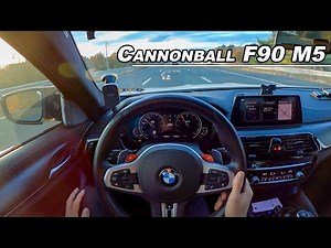 25 Hours 57 Minutes Cannonball Car - 2019 BMW M5 Competition POV Drive (Binaural Audio)