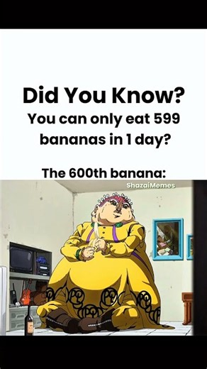 The 600th Banana 💀 | #jojosbizarreadventure #Shorts